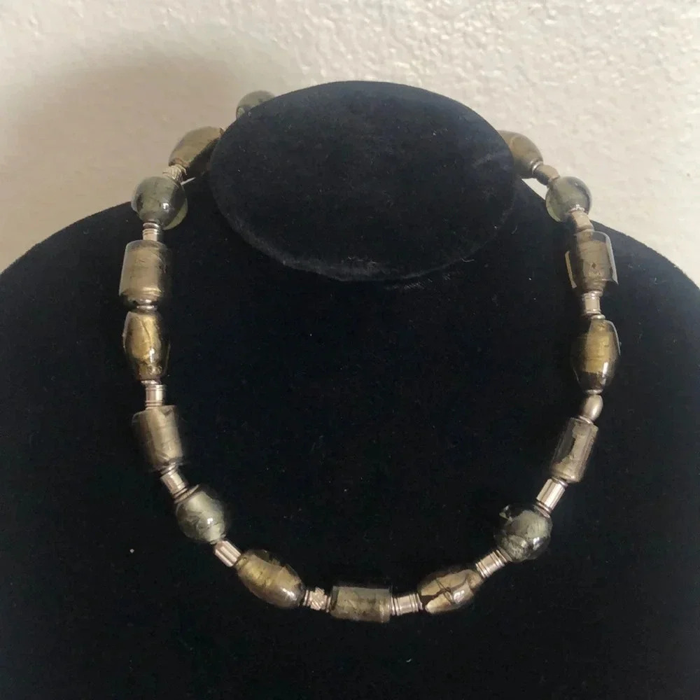Gray Beaded Necklace